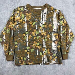Vintage Rocky Mountain Camouflage Aspen Long Sleeve Shirt Mens size XL U.S.A. Ca